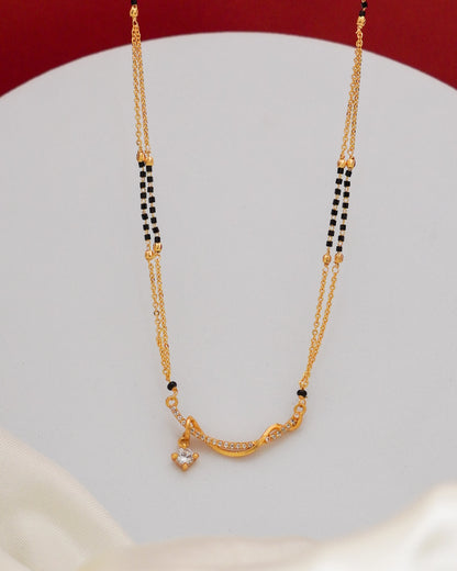 Wave Charm Mangalsutra – 18K Gold Plated