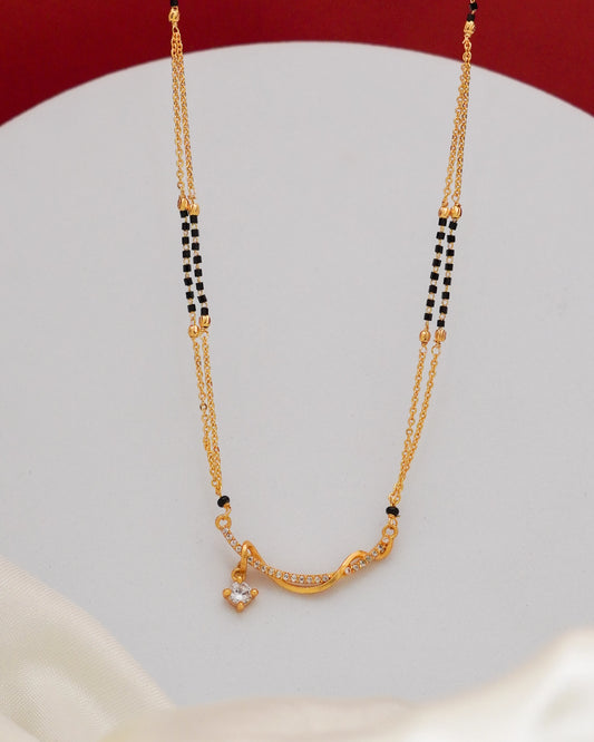 Wave Charm Mangalsutra – 18K Gold Plated