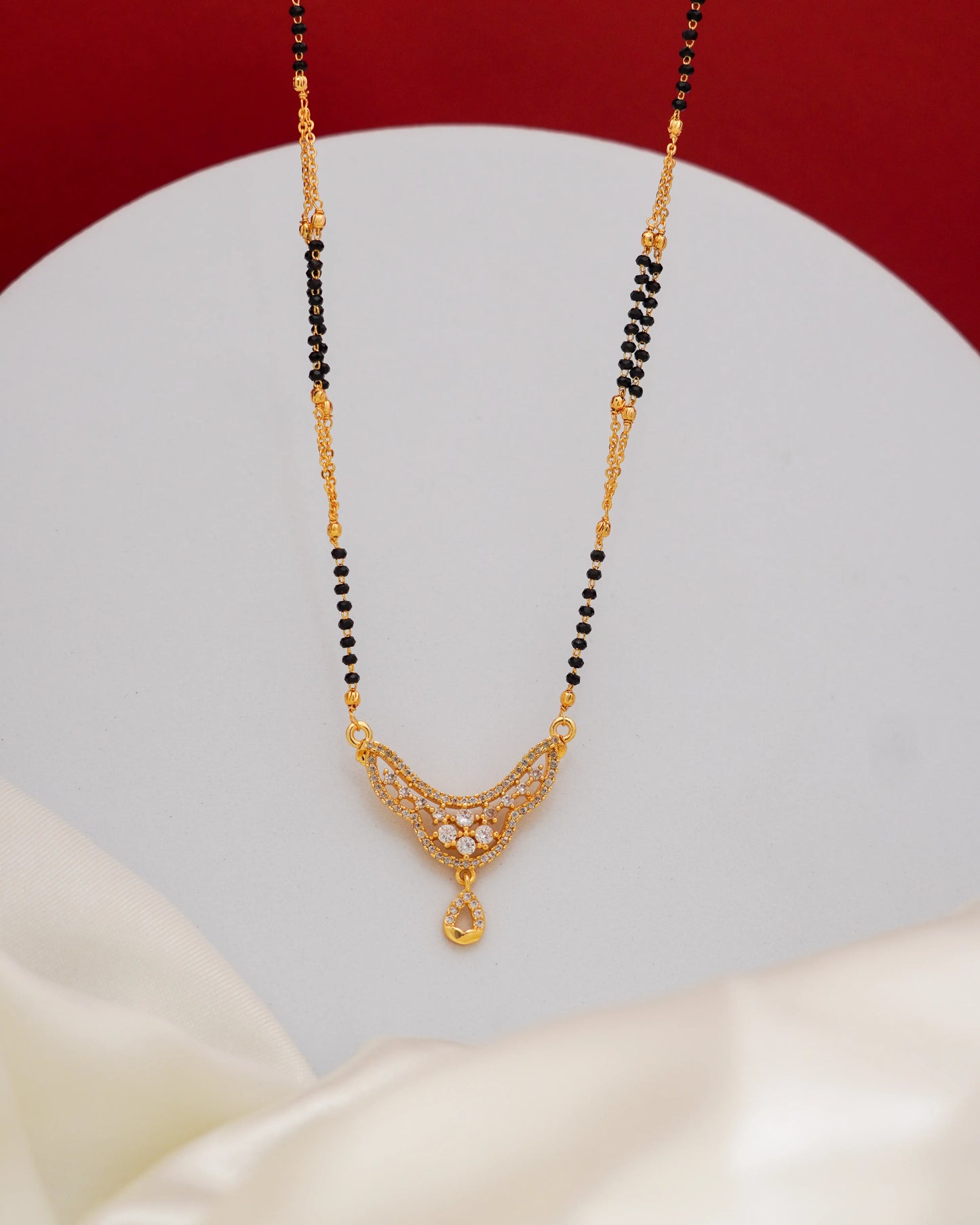 Celestial Drop Mangalsutra – 18K Gold Plated