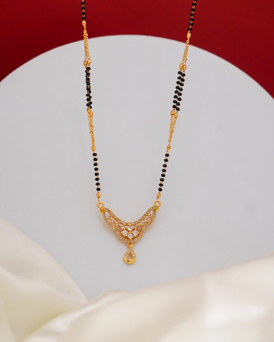 Celestial Drop Mangalsutra – 18K Gold Plated