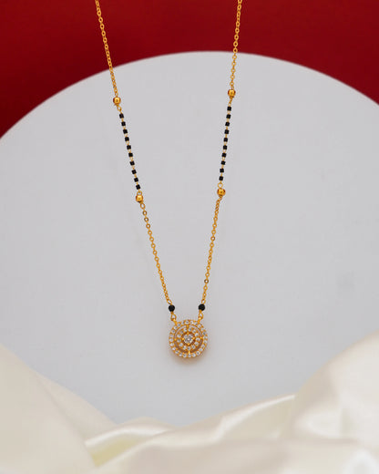 Halo Glow Mangalsutra – 18K Gold Plated