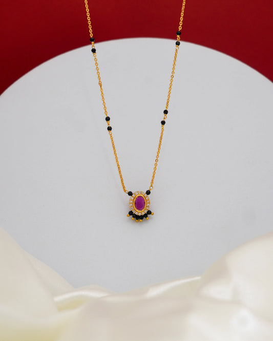 Scarlet Shine Mangalsutra – 18K Gold Plated