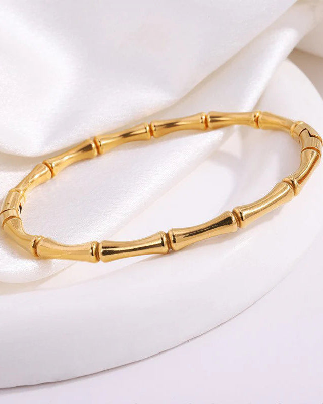 Golden Bamboo Bracelet – 18K Gold Plated