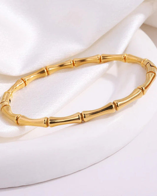 Golden Bamboo Bracelet – 18K Gold Plated