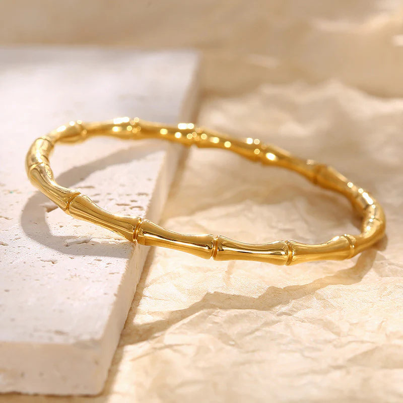 Golden Bamboo Bracelet – 18K Gold Plated