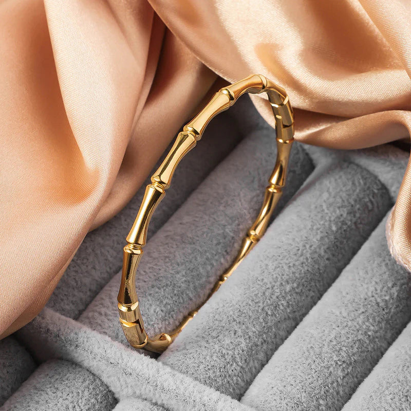 Golden Bamboo Bracelet – 18K Gold Plated