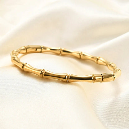 Golden Bamboo Bracelet – 18K Gold Plated