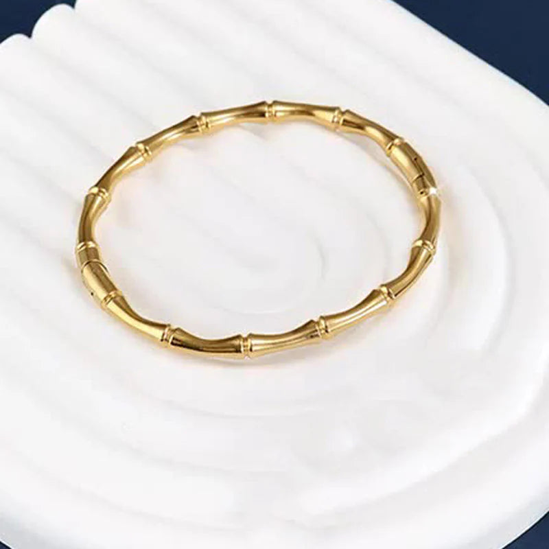 Golden Bamboo Bracelet – 18K Gold Plated