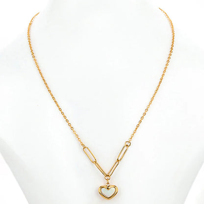 Linked Heart Pendant Necklace – 18K Gold Plated
