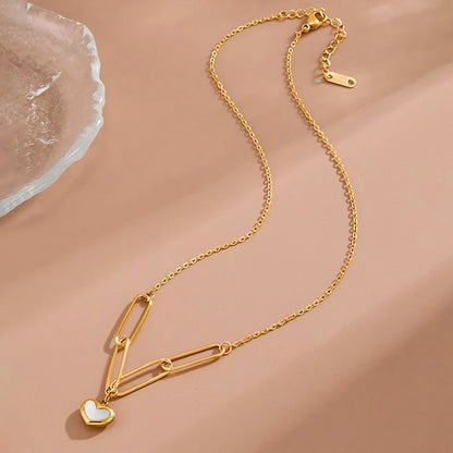 Linked Heart Pendant Necklace – 18K Gold Plated
