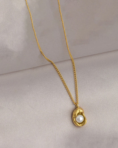 Pearl Nest Necklace – 18K Gold Plated