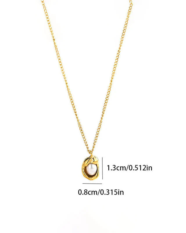 Pearl Nest Necklace – 18K Gold Plated