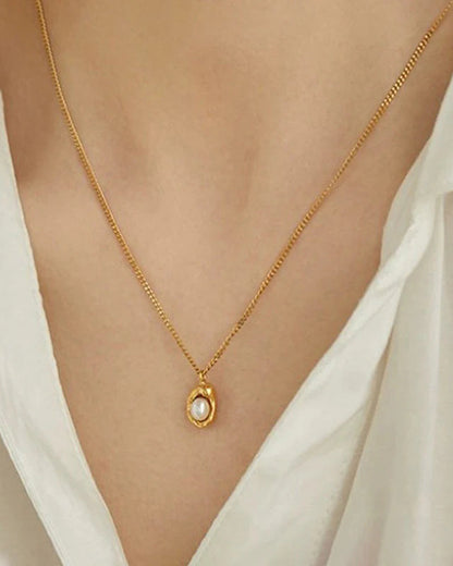 Pearl Nest Necklace – 18K Gold Plated