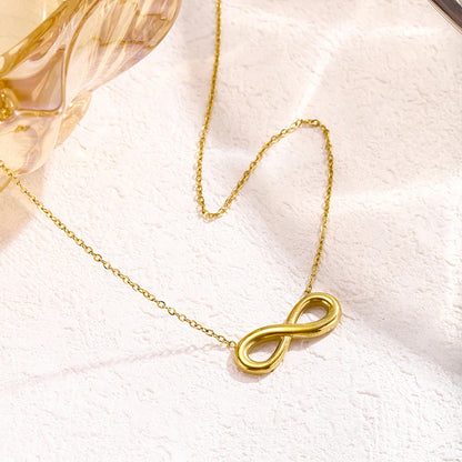 Infinity Pendant Necklace – 18K Gold Plated