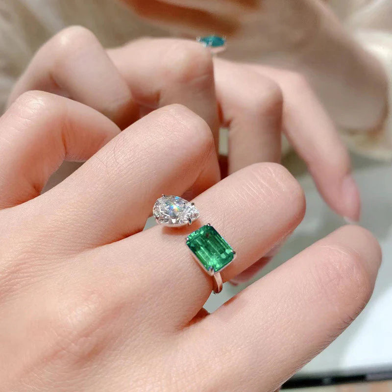 Emerald Shine Adjustable Ring – 18K Gold Plated