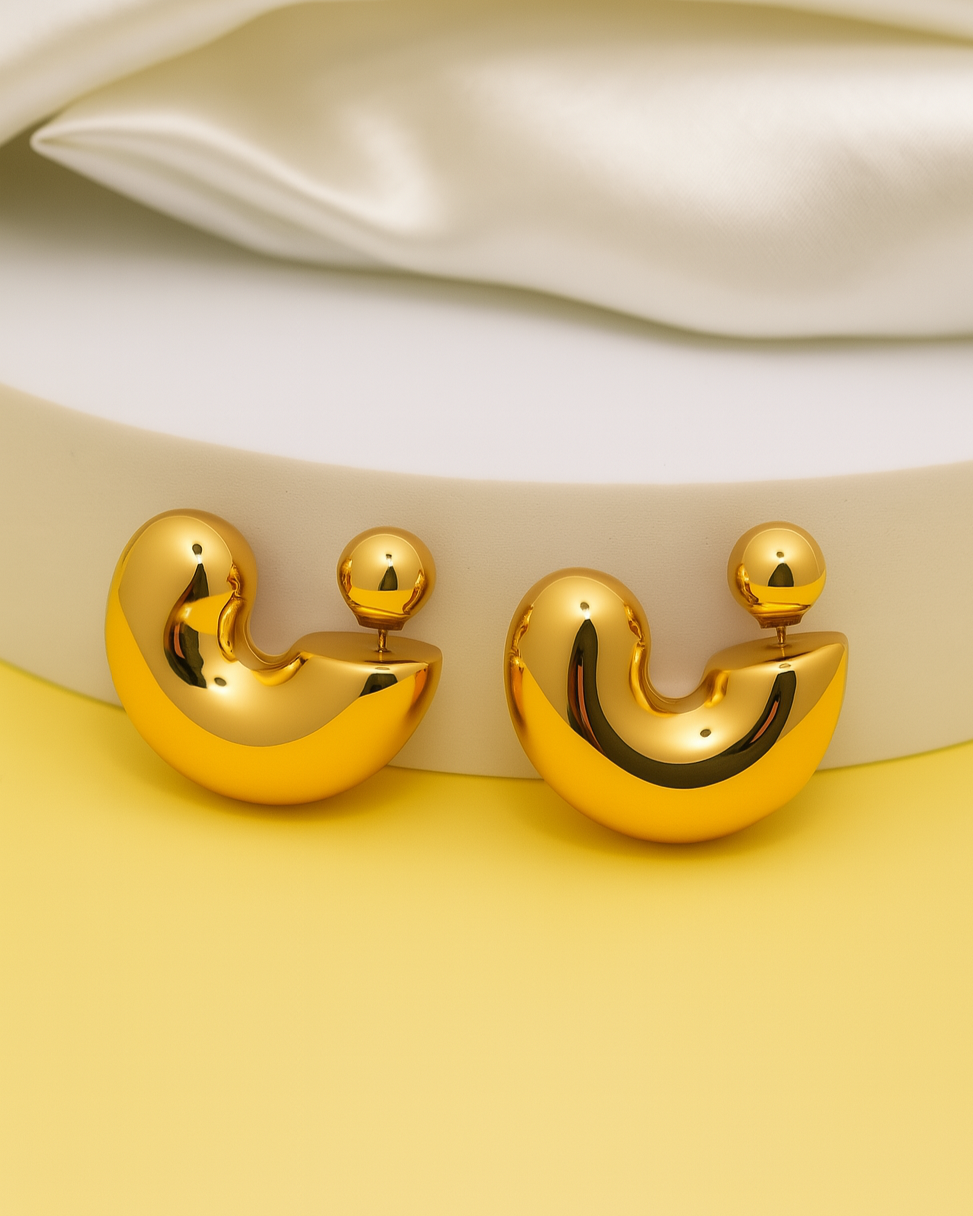 Luna Luxe Hoops - 18K Gold Plated