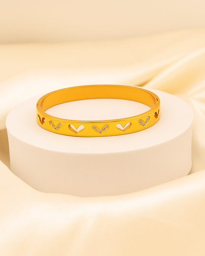 Golden Heartbeat Bracelet - 18K Gold Plated
