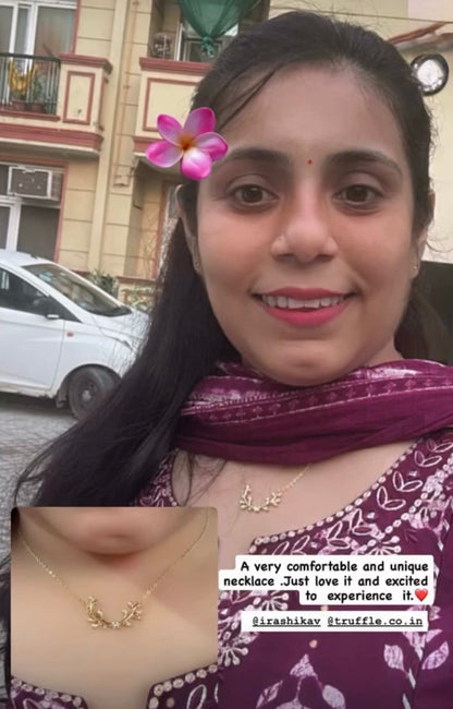 Golden Sprig Necklace – 18K Gold Plated