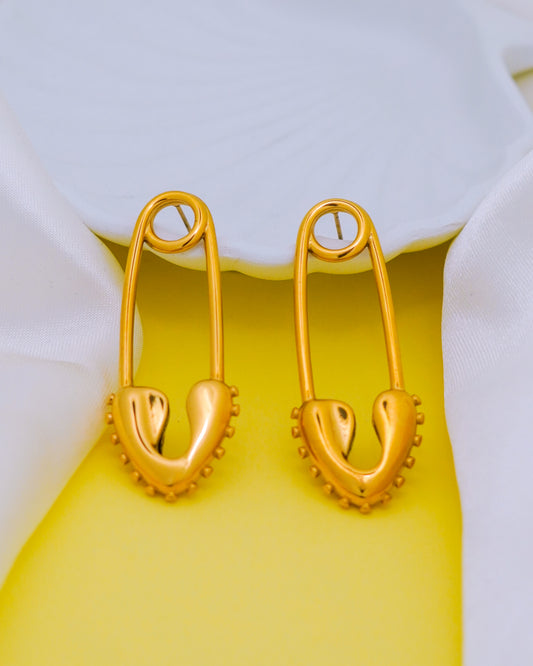 Heartlock Earrings – 18K Gold Plated