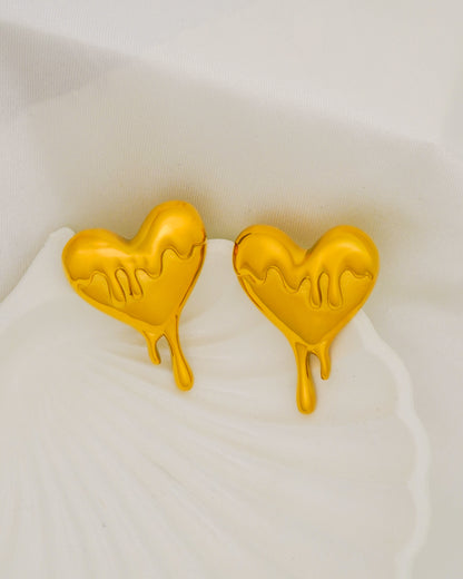 Molten Love Studs – 18K Gold Plated