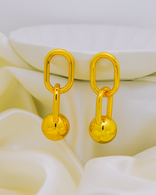 Golden Loop Earrings – 18K Gold Plated