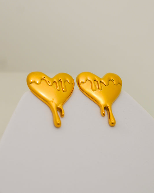 Molten Love Studs – 18K Gold Plated
