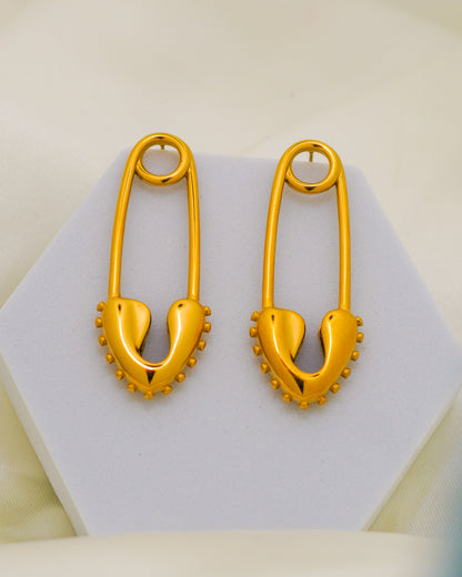 Heartlock Earrings – 18K Gold Plated