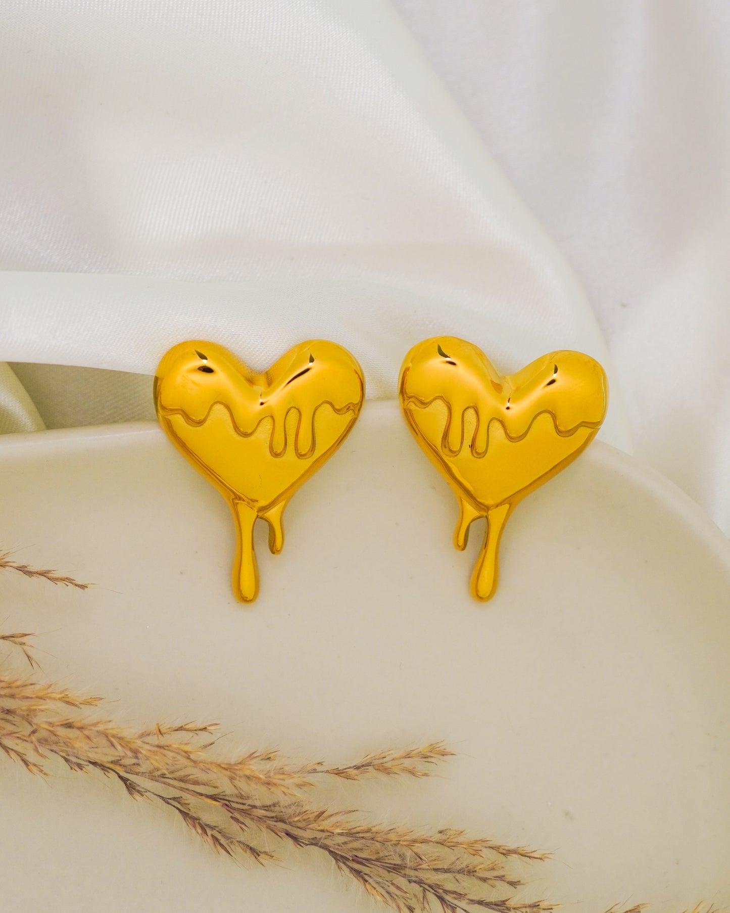 Molten Love Studs – 18K Gold Plated