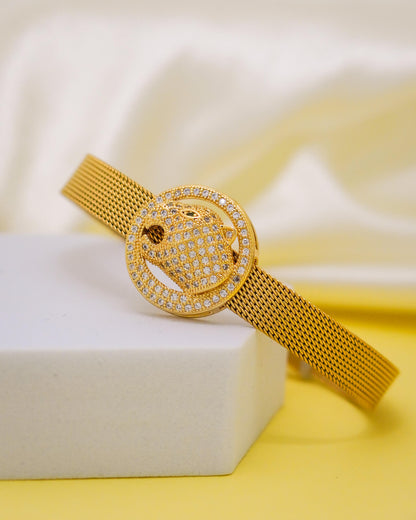 Panther Luxe Belt Bracelet – 18K Gold Plated