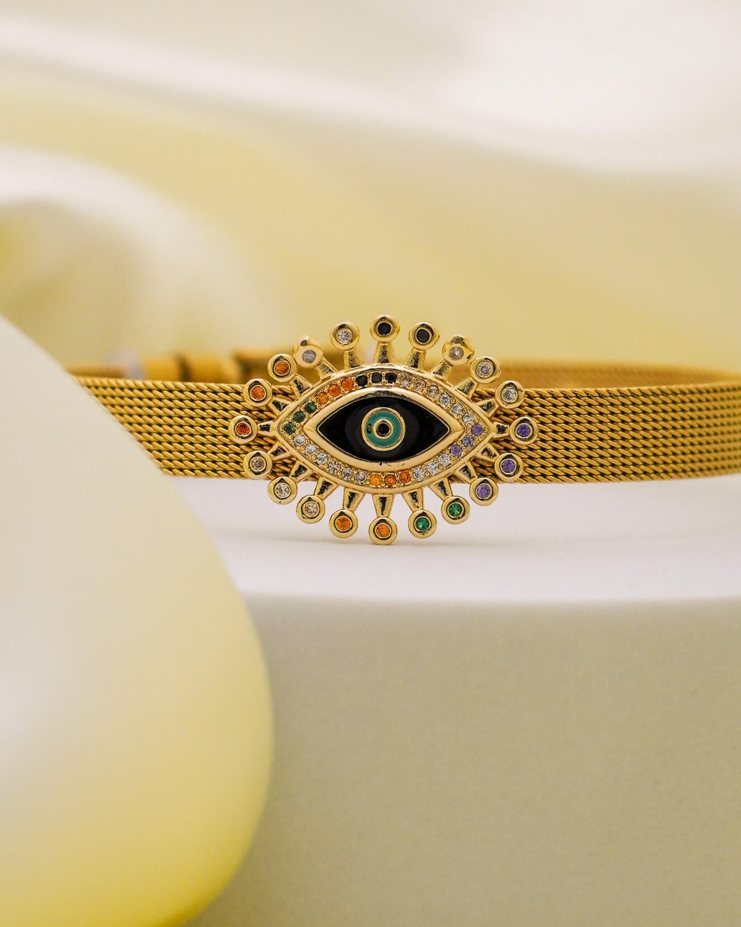 Radiant Eye Belt Bracelet – 18K Gold Plated