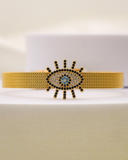 Aurelia Evil Eye Belt Bracelet – 18K Gold Plated