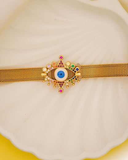 Regal Eye Belt Bracelet – 18K Gold Plated