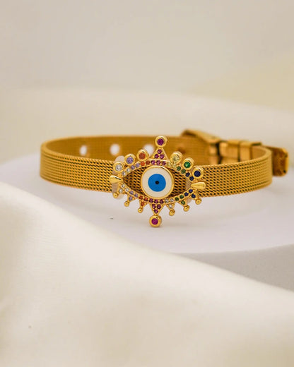 Regal Eye Belt Bracelet – 18K Gold Plated