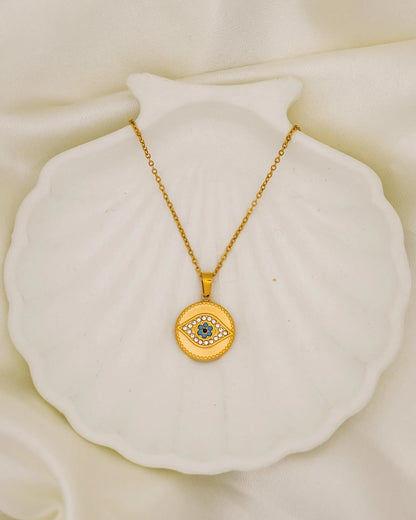 Evil Eye Emblem – 18K Gold Plated