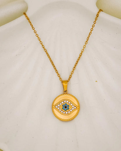 Evil Eye Emblem – 18K Gold Plated
