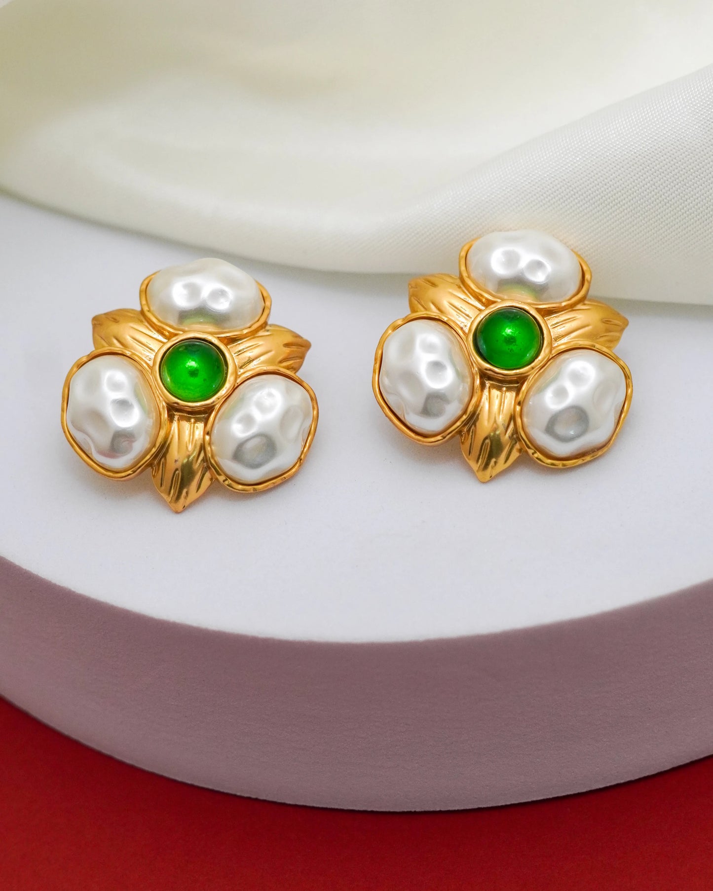 Kamini Blossom Earrings – 18K Gold Plated
