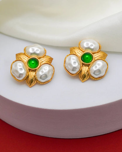 Kamini Blossom Earrings – 18K Gold Plated