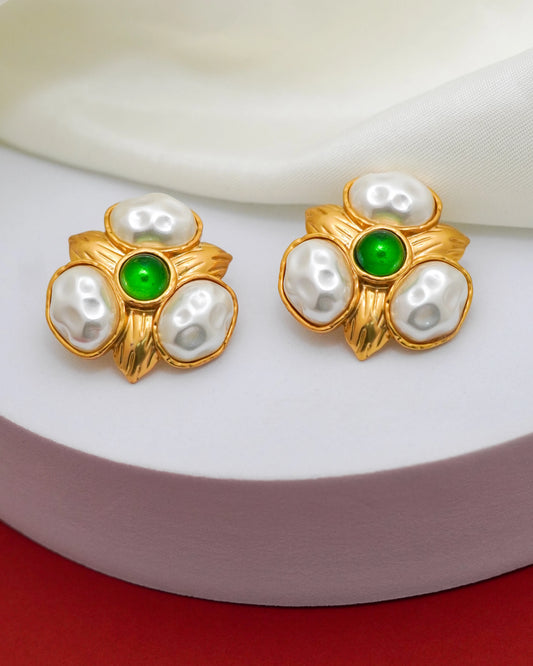 Kamini Blossom Earrings – 18K Gold Plated