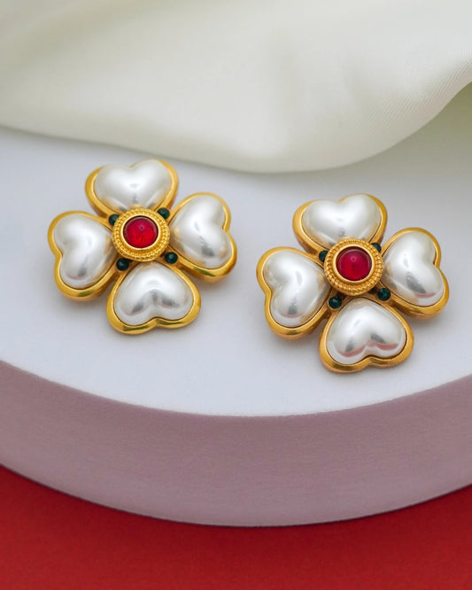 Rudra Bloom Earrings – 18K Gold Plated