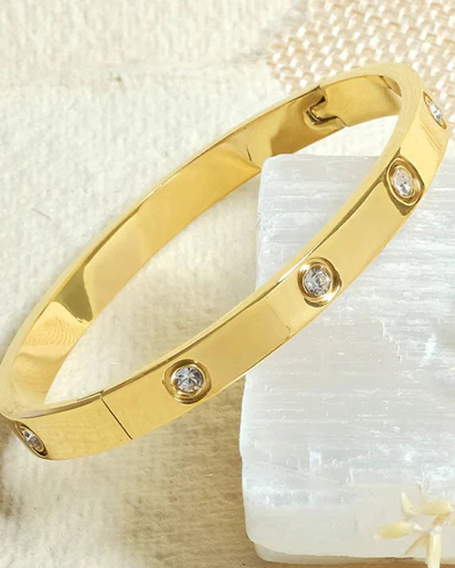 Lustre Stone Bracelet – 18K Gold Plated