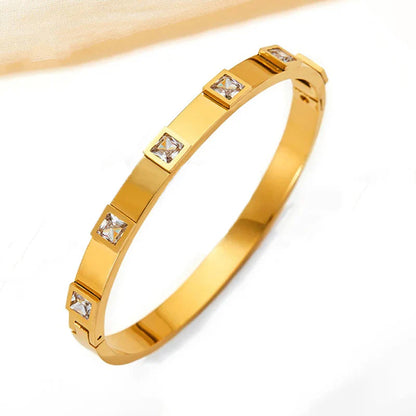Classic Stone Bracelet – 18K Gold Plated