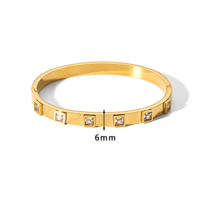 Classic Stone Bracelet – 18K Gold Plated