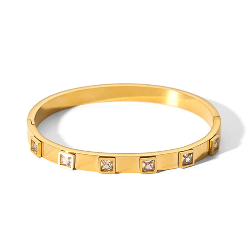 Classic Stone Bracelet – 18K Gold Plated