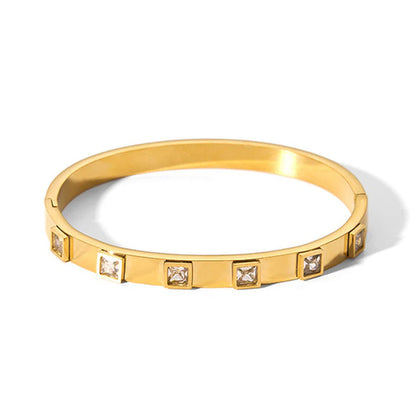 Classic Stone Bracelet – 18K Gold Plated