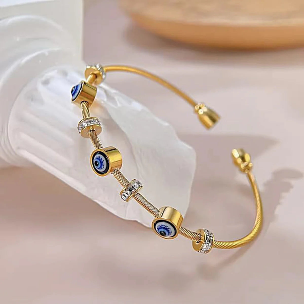 Evil Eye Charm Bracelet – 18K Gold Plated