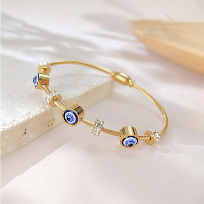 Evil Eye Charm Bracelet – 18K Gold Plated