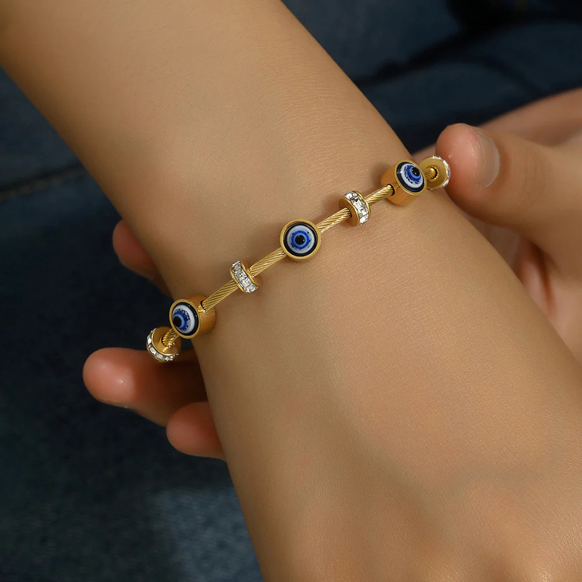 Evil Eye Charm Bracelet – 18K Gold Plated