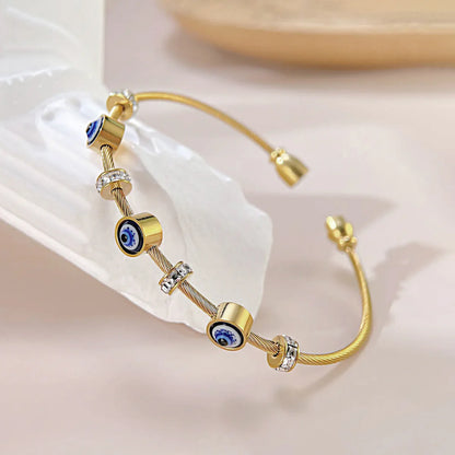Evil Eye Charm Bracelet – 18K Gold Plated