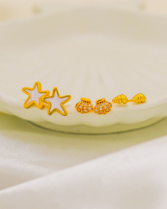 Everyday Beach Look Set (Pack of 3) - 18K Gold Plated