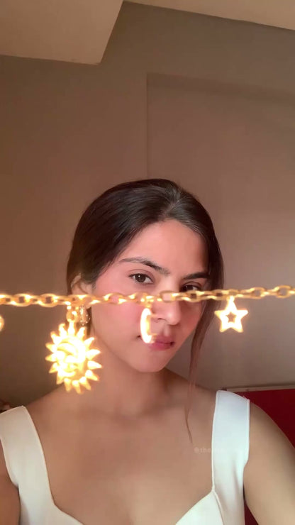 Celestial Harmony Charm Necklace – 18K Gold Plated